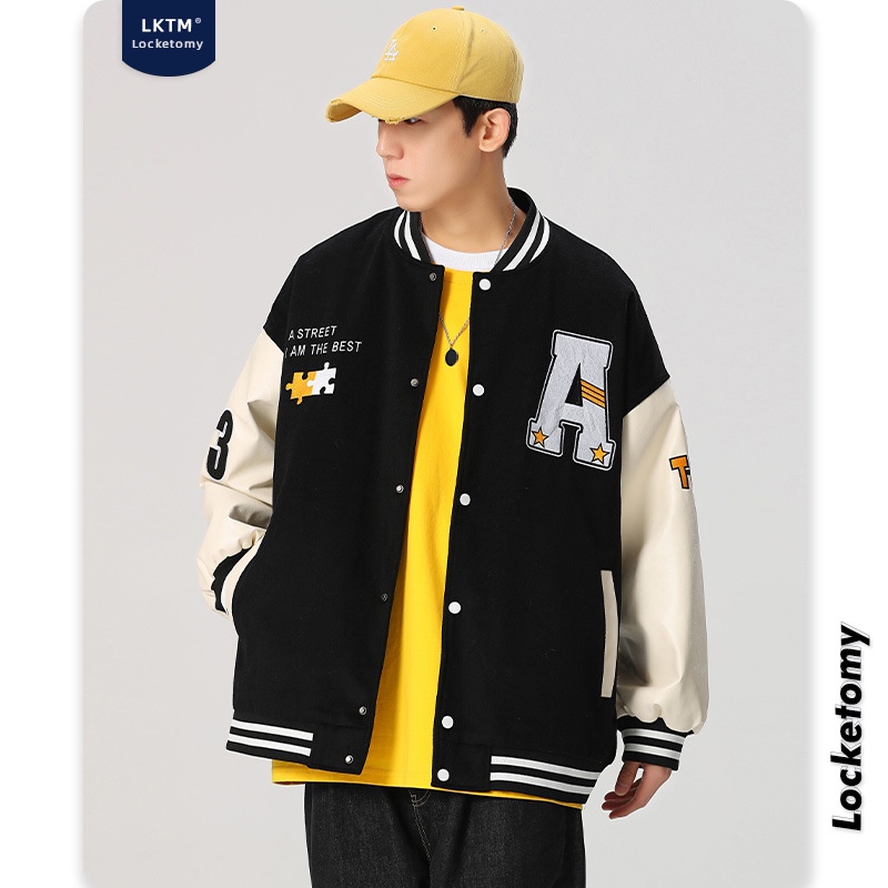 Áo Khoác Bomber Form Chuẩn Dành Cho Nam Nữ , Áo Bomber Chất Nỉ Họa Tiết Chữ A Form Rộng Phong Cách Hàn Quốc