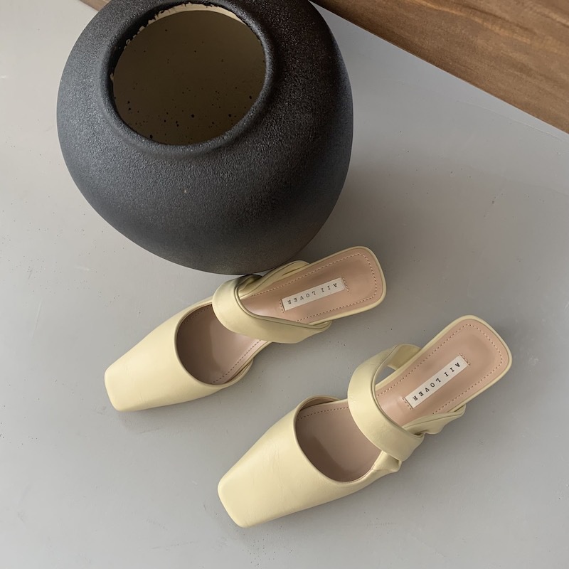 IELGY Dép Mũi Vuông Thời Trang Cho Nữ