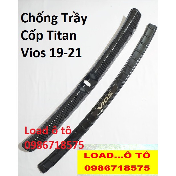 Chống Trầy Cốp, Ốp Bậc Cốp Sau Xe Toyota Vios 2022-2019 Mẫu Vân Titan Cao Cấp Nhất Thị Trường