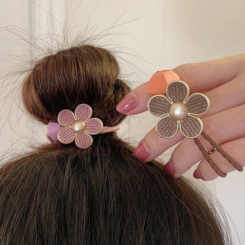 (MỚI) Dây buộc tóc cài tóc DIY đính hoa handmade cho bạn gái bé gái nhiều màu