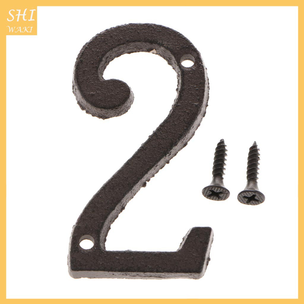 Bảng chữ cái và số bằng kim loại đúc sắt dùng để làm địa chỉ nhà hoặc trang trí lạ mắt