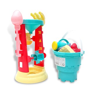 Đồ chơi xúc cát Xô đi biển có guồng quay cát gam màu pastel rất đẹp HT7530