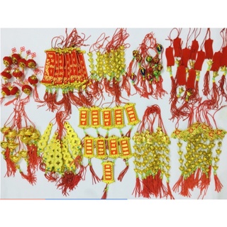 Sỉ dây liễng trang trí tết thẻ bài lớn in chữ nổi trên vải nhung C
