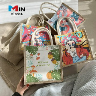 Túi Cói 💖 𝑭𝑹𝑬𝑬𝑺𝑯𝑰𝑷 💖 Túi Xách Nữ Mini Phong cách Vintage TV12