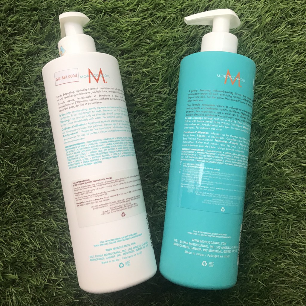 Chính hãng  Dầu gội xả tăng phồng Moroccanoil Volume Extra 500mlx2