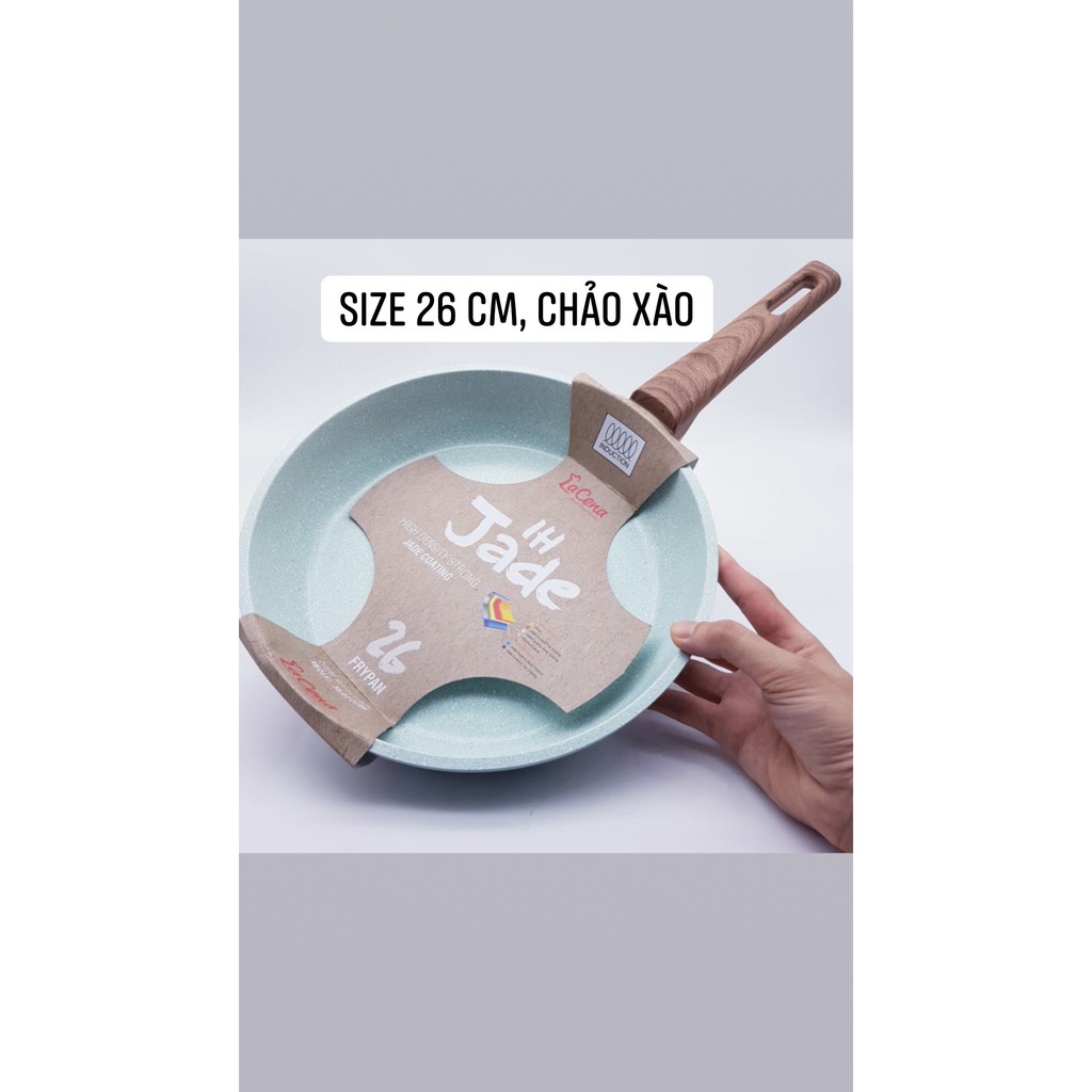 Chảo rán chống dính đá ceramic Jade Lacena, size 26, 28 và 30 cm