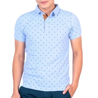 Áo thun nam cao cấp họa tiết - xanh môn