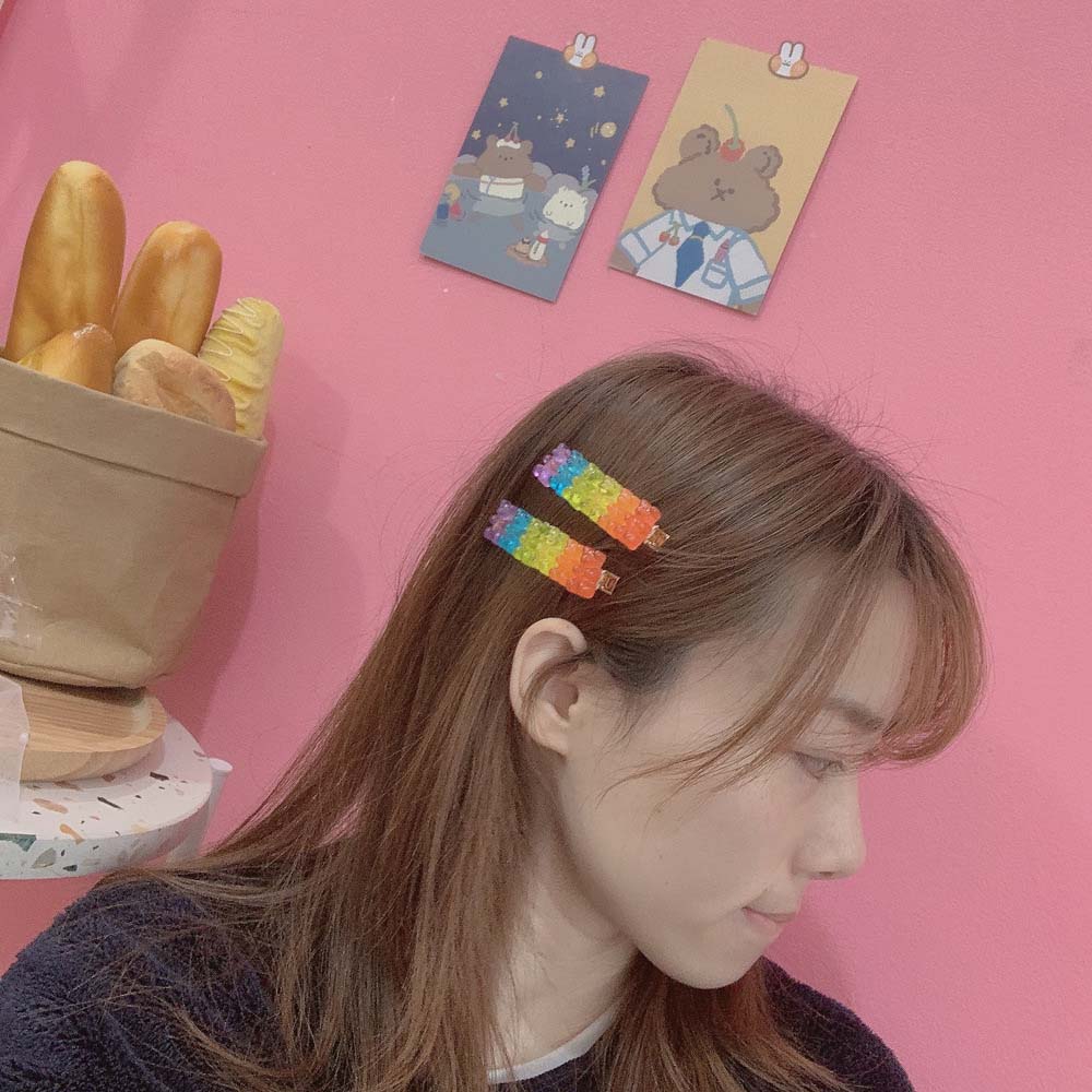 Kẹp Tóc Nhựa Hình Gấu Xinh Xắn