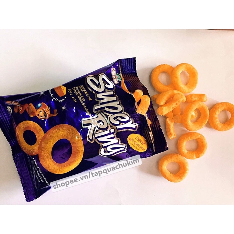 Bánh snack SUPER RING CHEESE / CHEESE BALL phô mai ORIENTAL bịch 112G  nhập từ Malaysia - TQCK