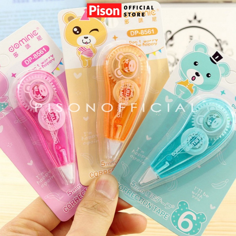 Bút xóa kéo 3 màu 3m Pison, xóa khô tiện lợi – SP0856 – 1 cái