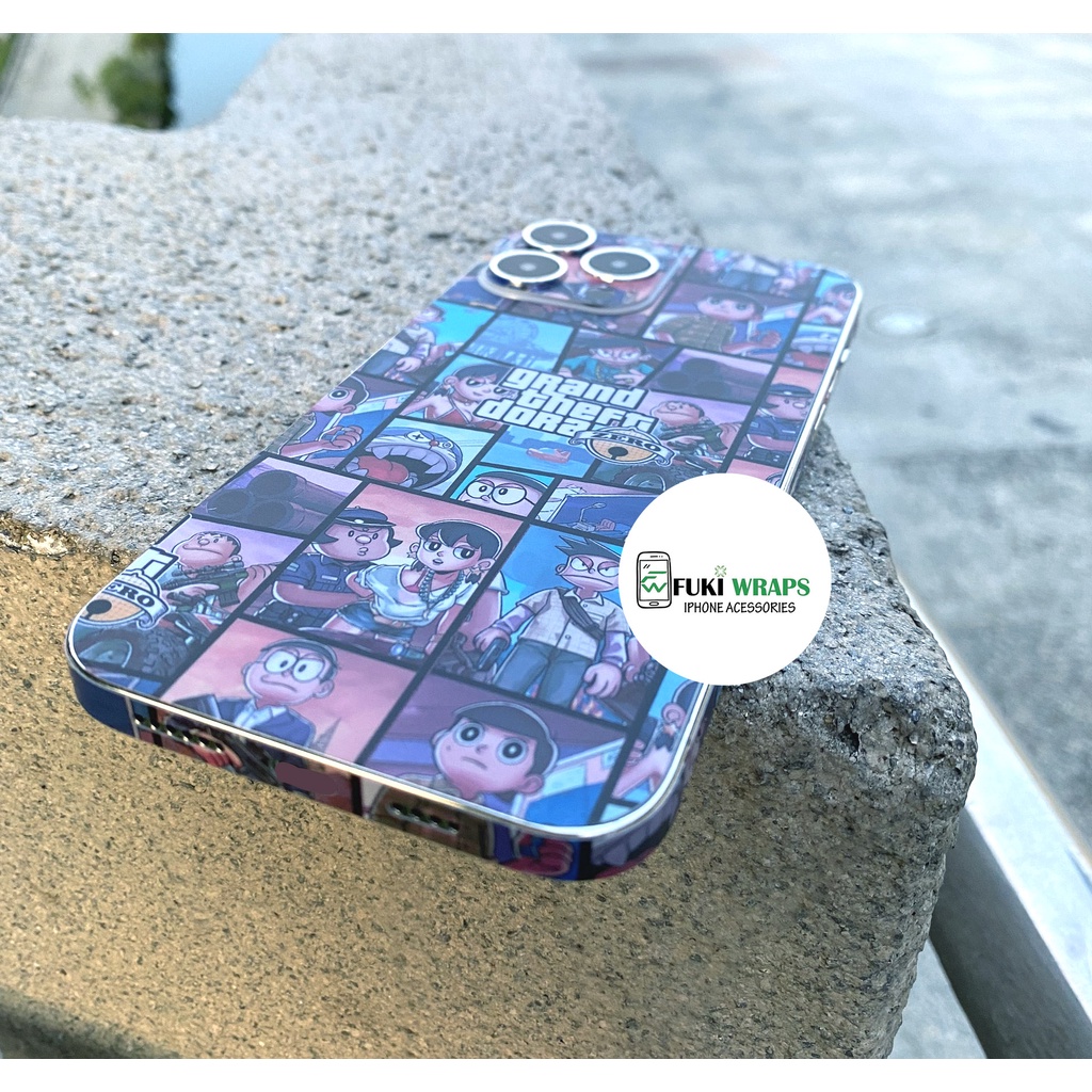 Tấm dán Skin Mặt Sau Doremon FULL VIỀN Dành Cho 13prm , 12prm , 11prm , ip11 , xr , 6p , 7p , ip12 , ip13 - FukiShop