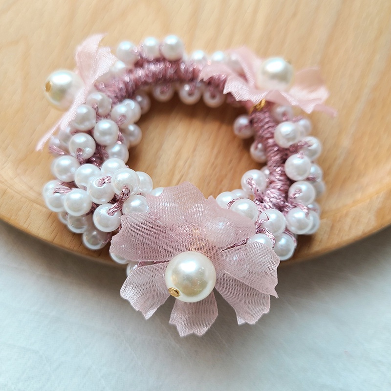 Dây Buộc Tóc Đính Hạt Ngọc Trai Nhân Tạo Giá Đỡ