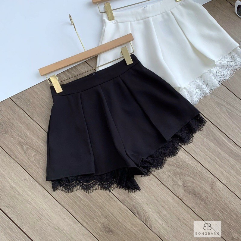 Quần giả váy phối ren siêu cưng hai màu đen trắng 💋💋💋