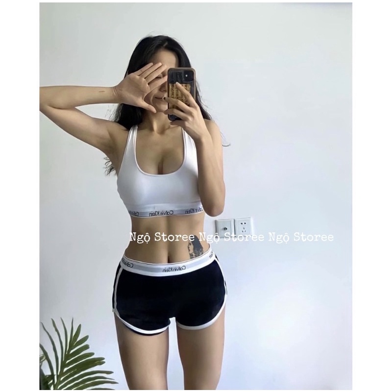 (NGỘ SẴN) Set đồ lót thể thao quần đùi áo ba lỗ CK Calvin Klein màu đen | WebRaoVat - webraovat.net.vn