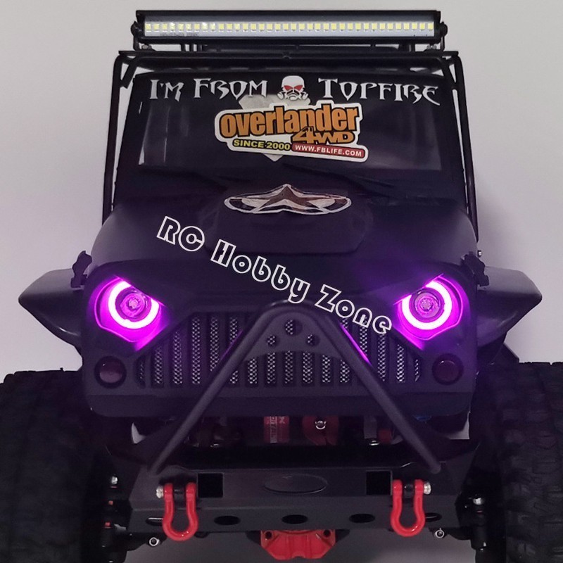 Set 2 Đèn Pha LED Dành Cho Mô Hình Xe Đồ Chơi 1/10 RC SCX10 TRX4 D90 Jeep Wrangler 90046 90047
