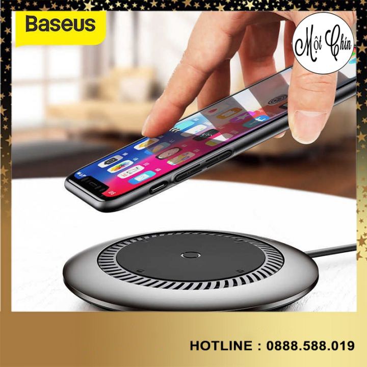 Sạc không dây cho iPhone X XS Max/ S9 Note 9 Baseus Automatic Radiating Wireless Charger Qi Fast Wireless Charging Pad