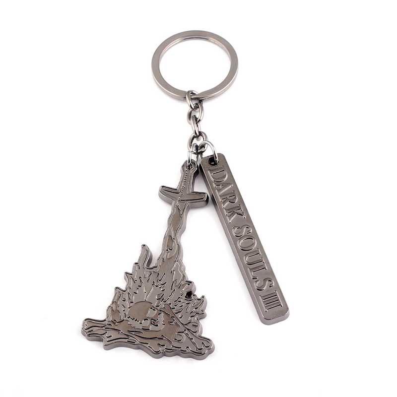 Móc khóa kim loại hình khiên phong cách Game Dark Souls