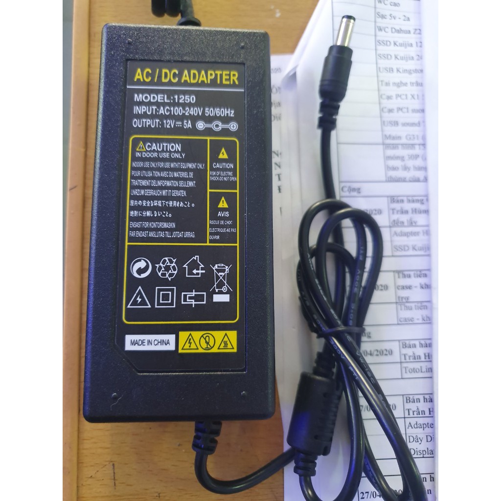 Nguồn adapter 12V-5A loại tốt