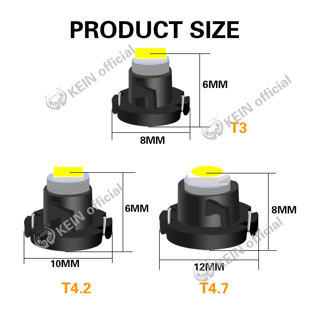 Set 10 Đèn Led T3 T4.2 T4.7 Gắn Bảng Điều Khiển Xe Hơi 1SMD 2835 5050
