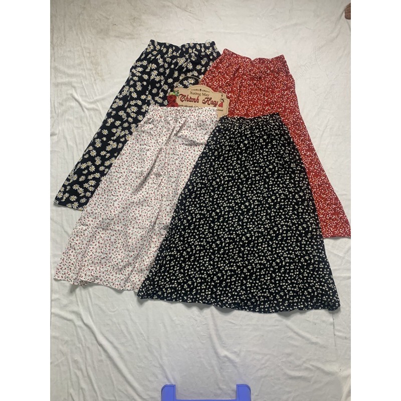 chân váy hoa nhí dài, váy hoa cạp chun hàn quốc | BigBuy360 - bigbuy360.vn