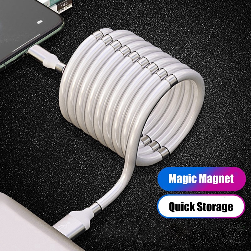 Antirust Magnetic Absorption Fast Charging Data Line / Type-c 、Android Micro USB  、iphone lightning interface Data Wire Cable