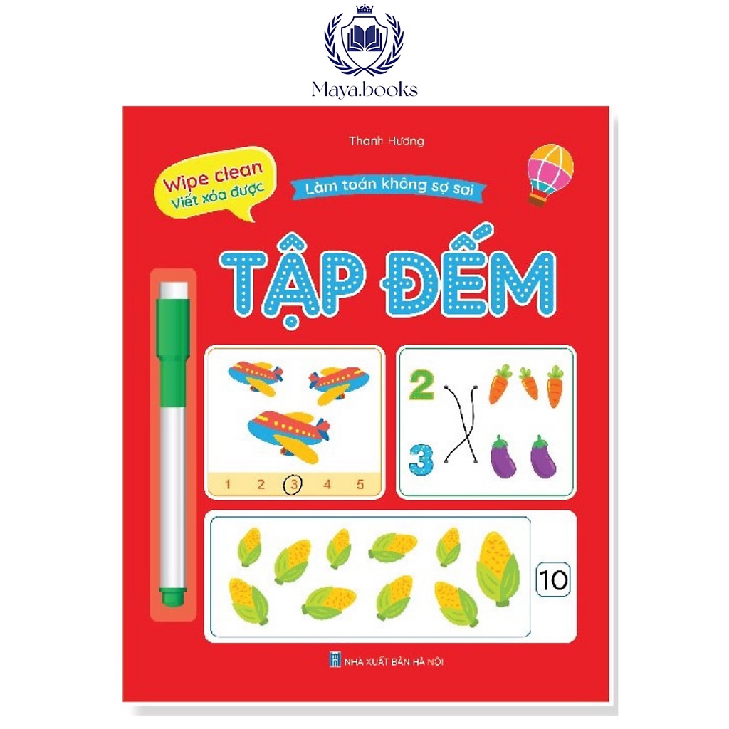 Sách cho bé - Bộ 4 cuốn viết xóa được Wipe Clean: Làm toán không sợ sai