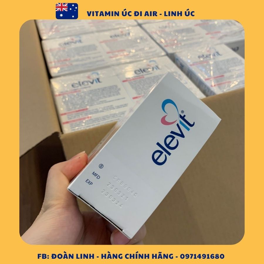 Viên Uống Bổ Sung Vitamin Tổng Hợp Dành Cho Bà Bầu Elevit Mẫu Mới 100 Viên, Hàng Chuẩn Úc