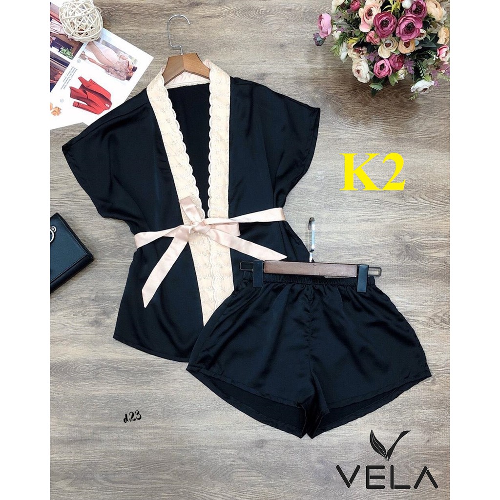 Bộ đồ ngủ áo choàng KIMONO lụa Satin Nhật Bản | BigBuy360 - bigbuy360.vn