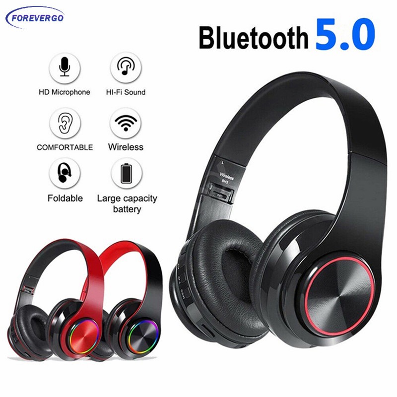 Tai Nghe Chụp Tai Kết Nối Bluetooth 5.0 7 Rgb