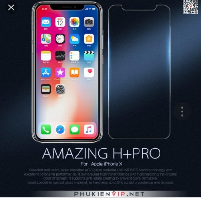 Kính nilkin h+ iphone x