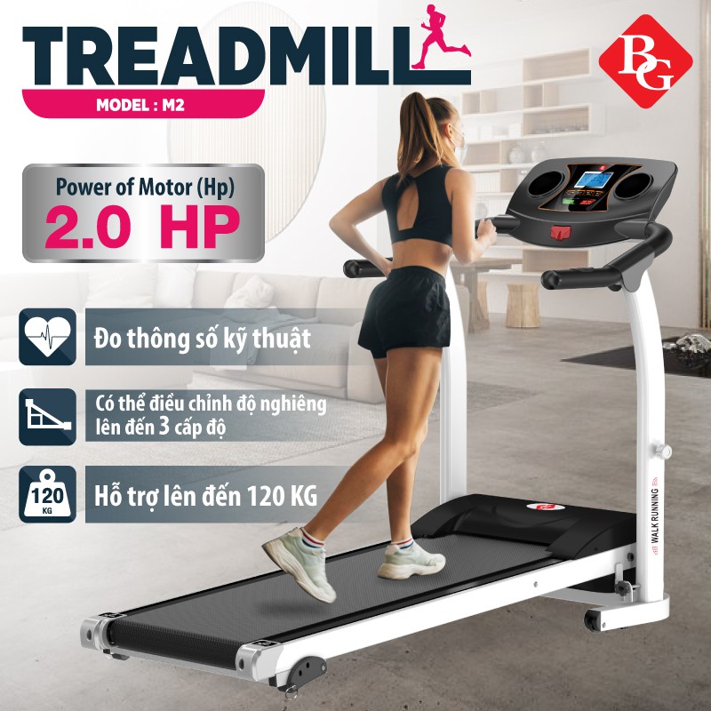 professionall.gym19- Máy chạy bộ ĐIỆN thiết kế đẹp mắt, ưu việt &amp; đầy tiện ích mẫu TREADMILL M2 ưa chuộng