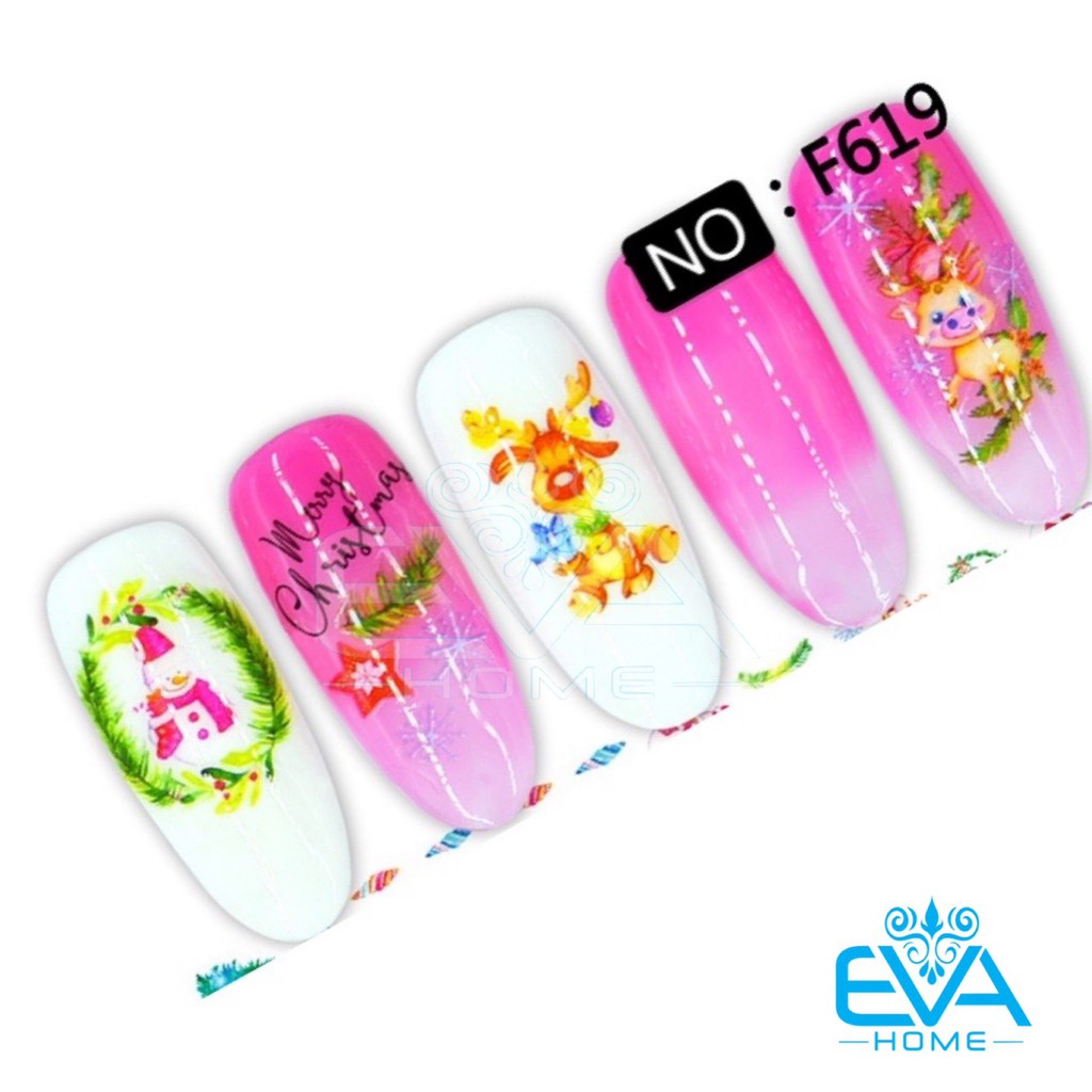 Decal Dán Móng Tay 3D Nail Sticker Hoạ Tiết Trang Trí Noel Giáng Sinh F619