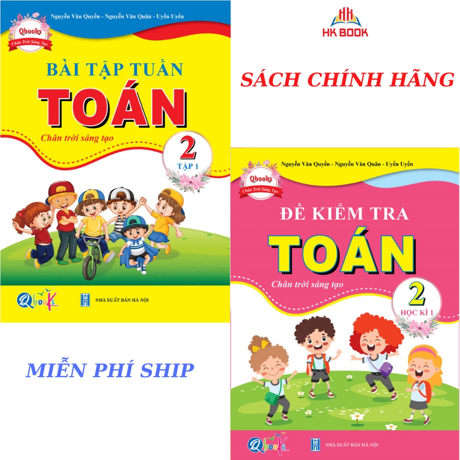 Sách - Combo Bài Tập Tuần và Đề Kiểm Tra Toán - Tiếng Việt Lớp 2 - Chân Trời Sáng Tạo - Học Kì 1 (4 cuốn)