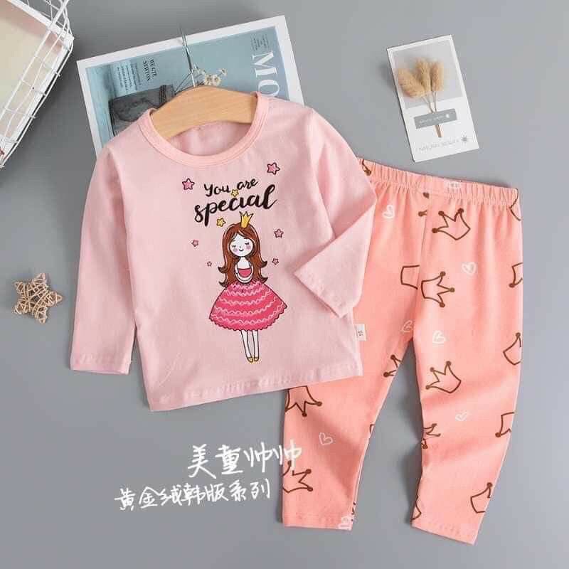BỘ COTTON XUẤT HÀN DÀI TAY 2021 SIZE NHÍ VÀ NHỠ