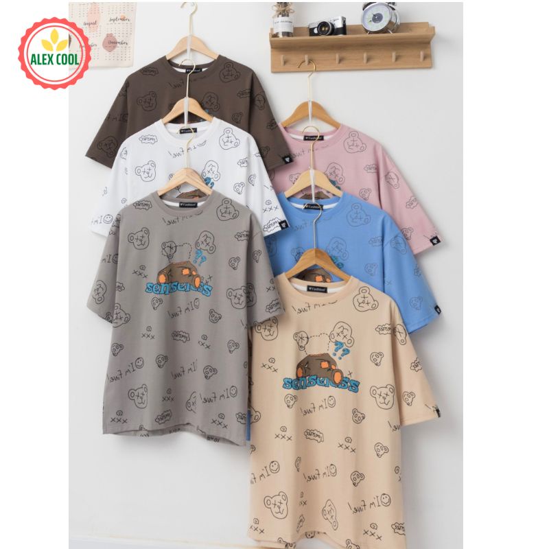 Áo thun nam nữ áo phông nam tay lỡ cổ tròn chất cotton co giãn 4 chiều hình SP-24 ALEX COOL