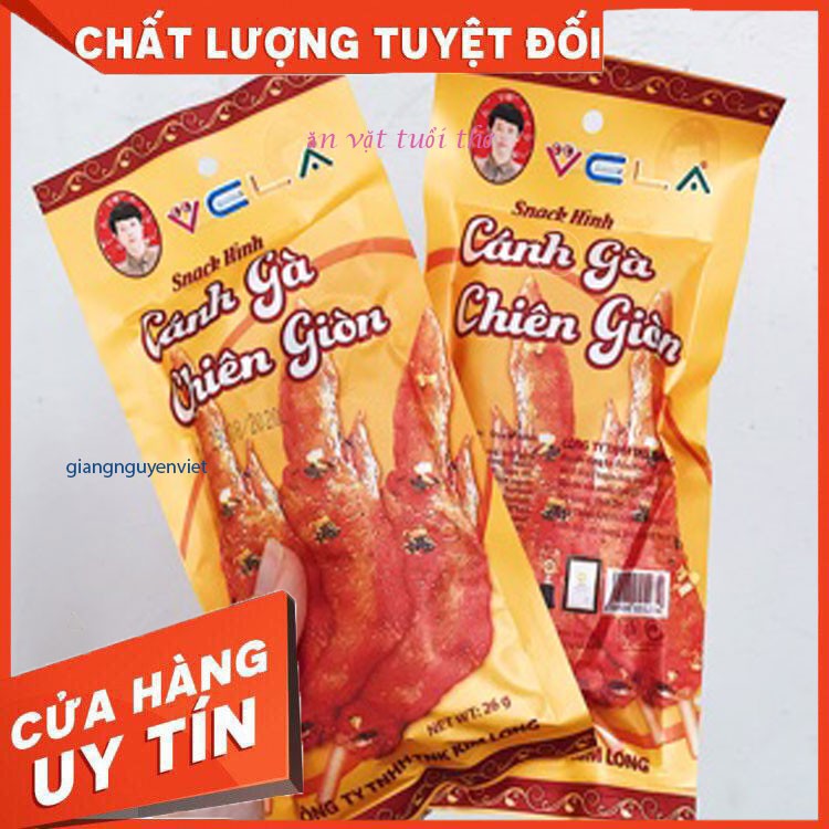 [Mã GROSALE5 giảm 10% đơn 150K] Combo 10 gói snack cánh gà chiên giòn Việt