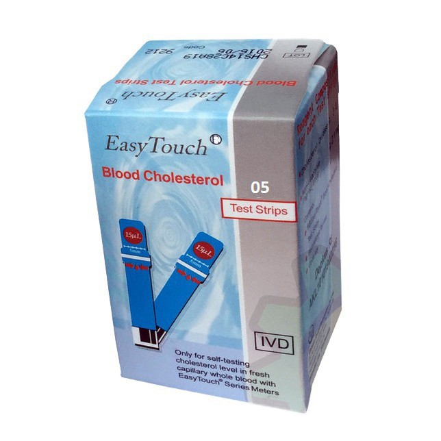 (có sẵn) Que thử mỡ máu, cholesterol cho máy đo Easy Touch GCU ET322 (10 que)