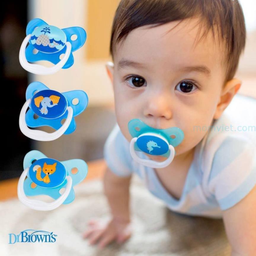 Ty ngậm đơn phát sáng con Cừu Dr Brown's (0-6m) - Xanh