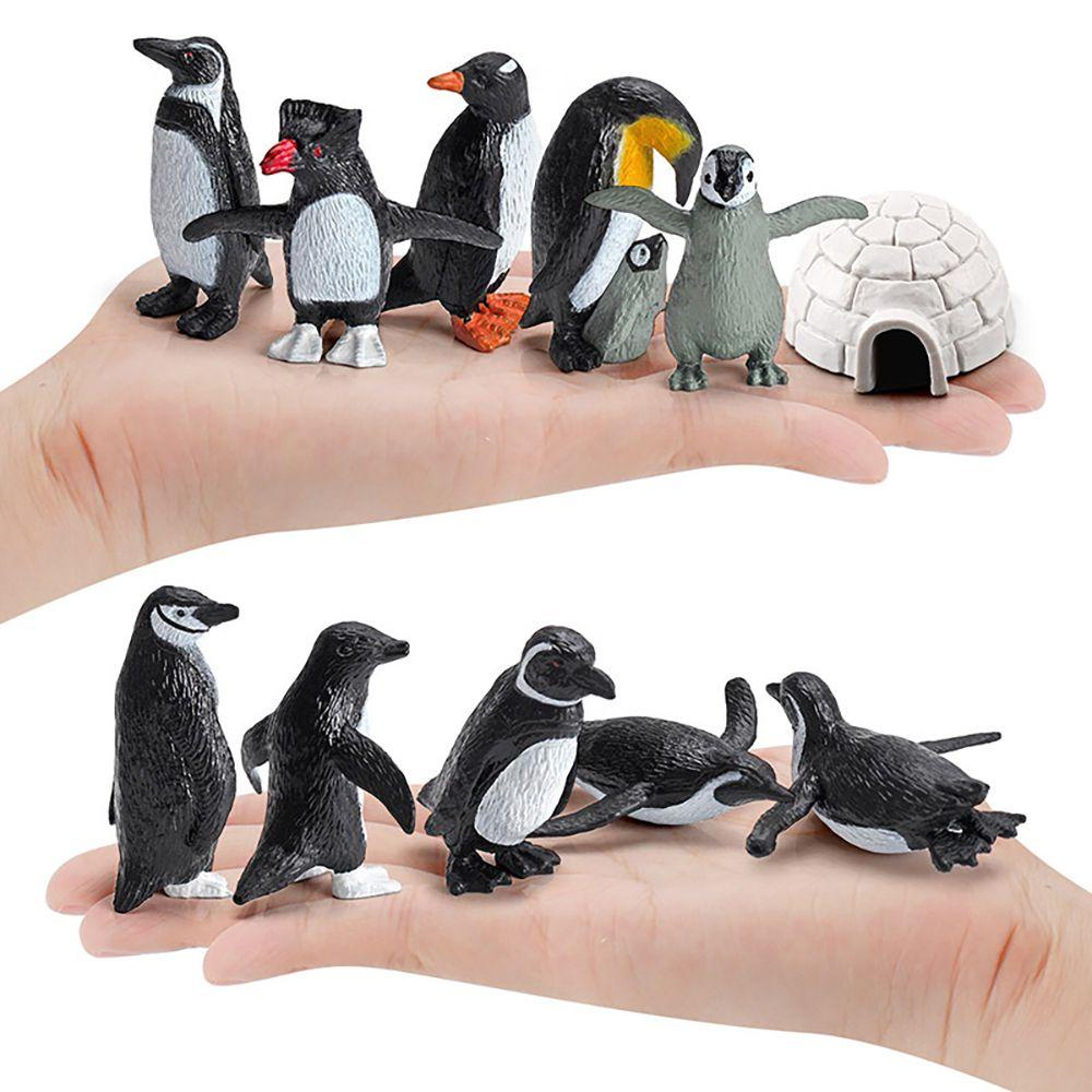 Set 11 Mô Hình Ngôi Nhà Băng Giá Chim Cánh Cụt Đồ Chơi Cho Bé