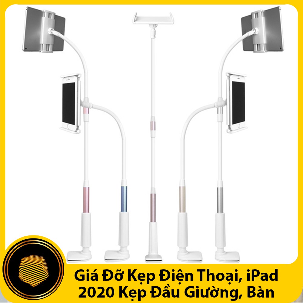 Giá Đỡ Kẹp iPad Điện Thoại Xoay 360 Độ Giường Bàn Tiện Lợi