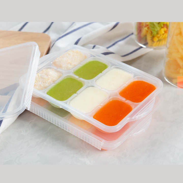 Khay trữ đông đồ ăn dặm cho bé Nhật Bản Inochi Amori, đựng thức ăn, đồ ăn, kháng khuẩn, an toàn tuyệt đối Vapu HCM