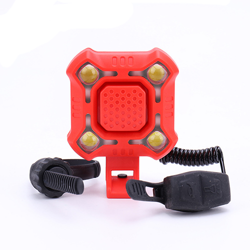 Đèn pha LED MOSOWORLD sạc USB chống nước có còi dành cho xe đạp