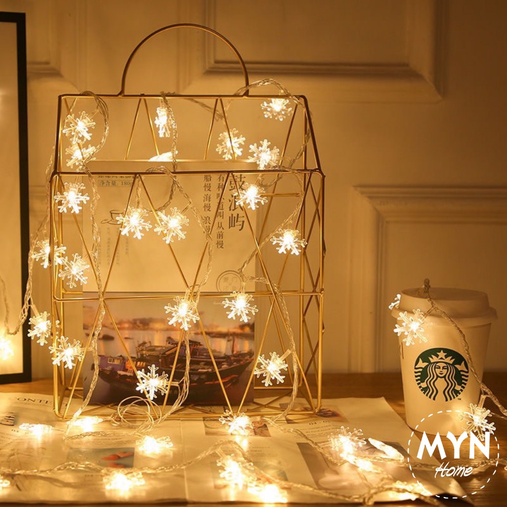 Đèn led dây hình bông tuyết 1.5m, 3m, 5m, 10m