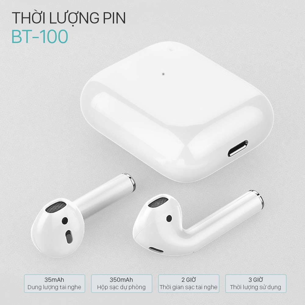 Tai nghe bluetooth JUYUPU T100 nhét tai chính hãng Airpods cho iPhone Samsung OPPO VIVO HUAWEI XIAOMI tai nghe không dây