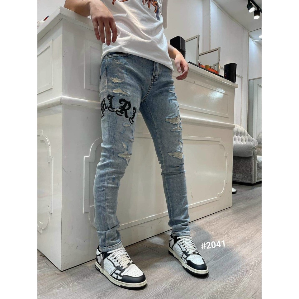 &lt;&lt; Siêu Sale &gt;&gt; Quần jean nam XuBi chữ thêu 2041
