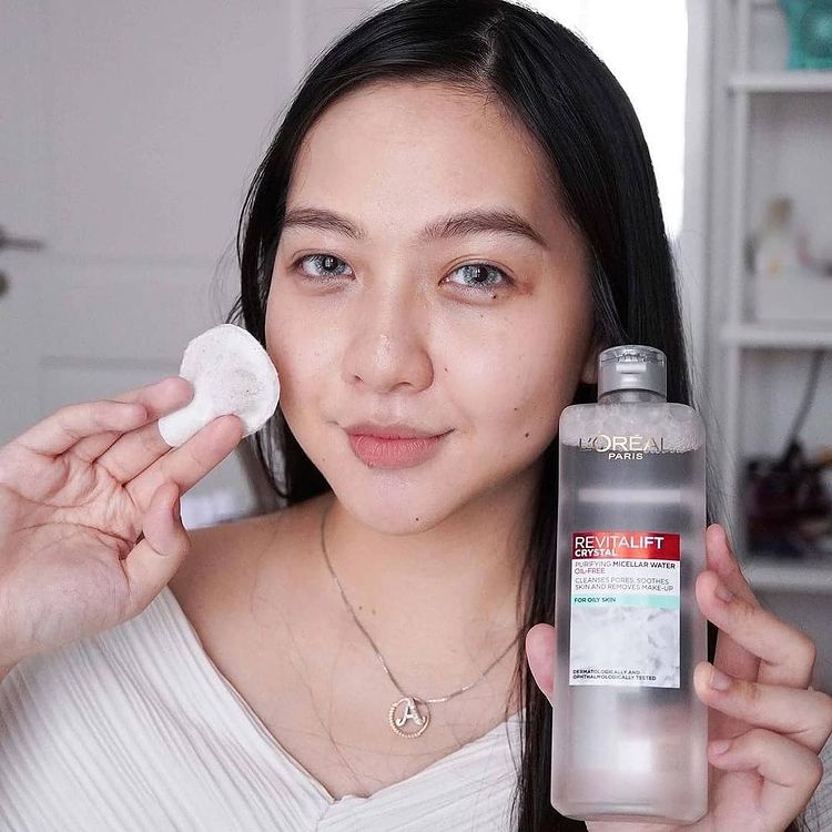 Tẩy Trang Dành Cho Da Dầu Loreal Paris Revitalift Crystal Purifying Micellar Water For Oily Skin 30ml [Mini]