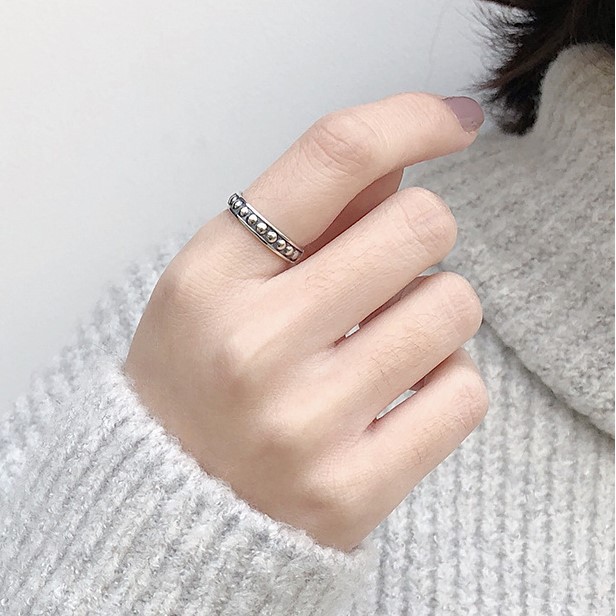 Nhẫn Bạc Nữ Chấm Pi Dễ Thương N1719 - Bảo Ngọc Jewelry