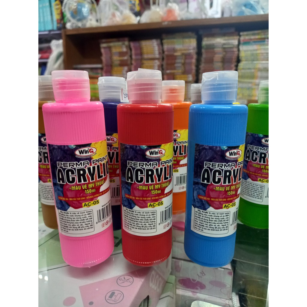 Màu nước 12 màu Acrylic_BÁN THEO LỌ LẺ