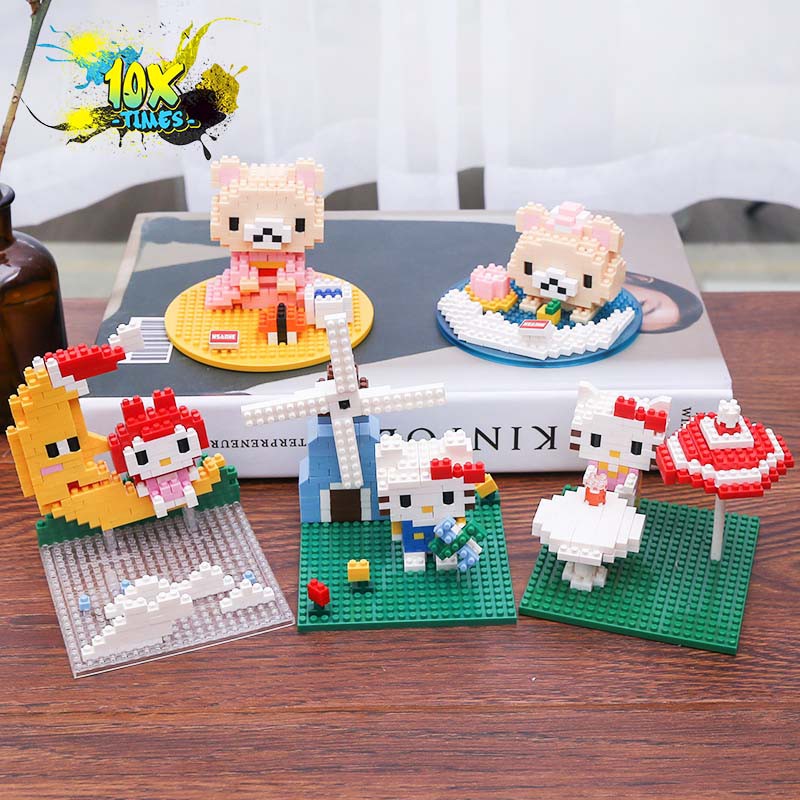 đồ chơi lắp ráp 3d Hello Kitty dễ thương quà tặng sinh nhật trẻ em, tặng bạn trai bạn gái 10xtimes