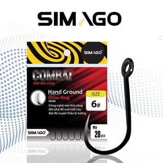 Lưỡi câu cá combat chinu ring simago cóngạnh cao cấp chuyên câu đài, câu đơn